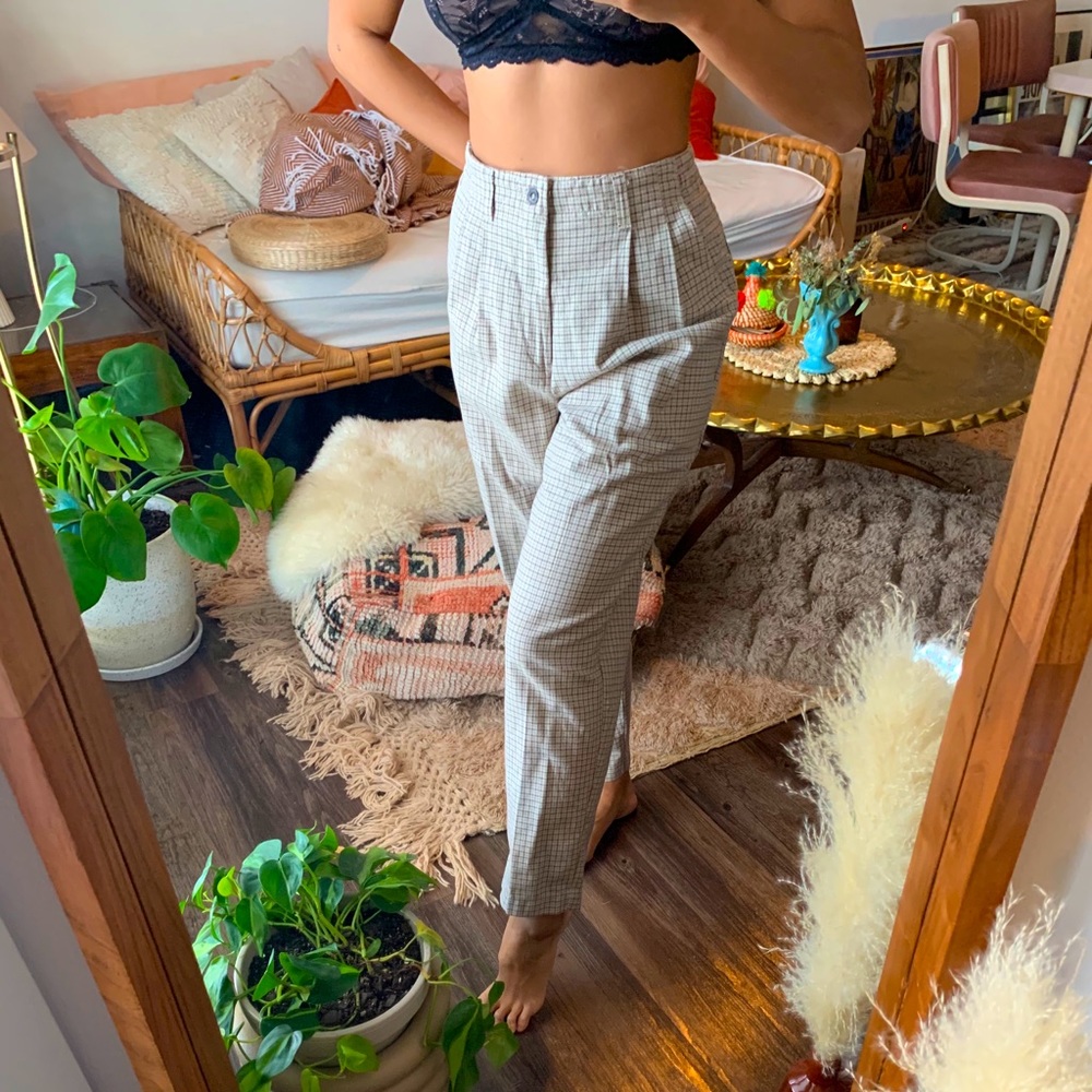 High waisted trousers